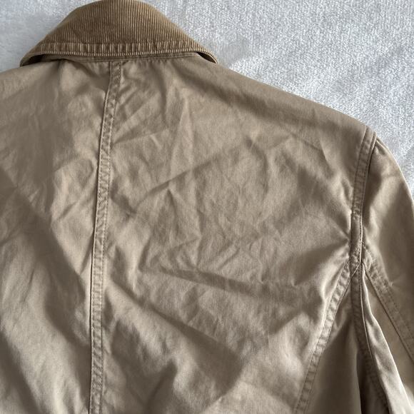 VINTAGE Ralph Lauren Jeans Co Field Jacket Barn Chore Coat Womens Large Beige - Picture 9 of 15